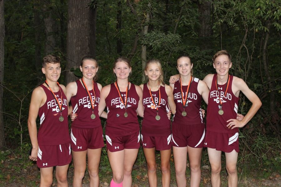 Red Bud Cross Country Runners Medal at Chester Meet